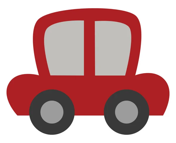 红色汽车玩具 白色背景 — 图库矢量图片