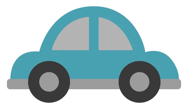 Blauw Auto Speelgoed Illustratie Vector Een Witte Achtergrond — Stockvector