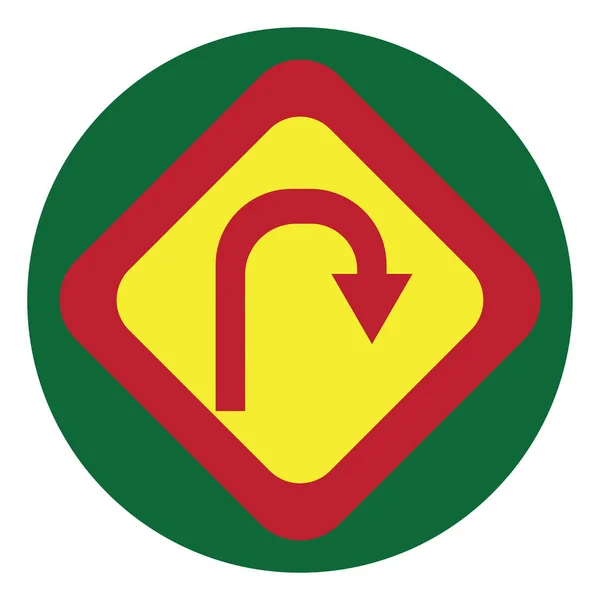 Verkehrszeichen Illustration Vektor Auf Weißem Hintergrund Umdrehen — Stockvektor
