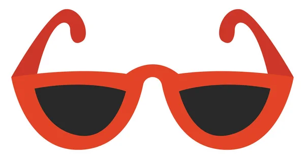 Röda Solglasögon Illustration Vektor Vit Bakgrund — Stock vektor