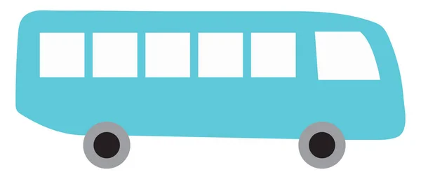 Blauwe Toeristische Bus Illustratie Vector Een Witte Achtergrond — Stockvector