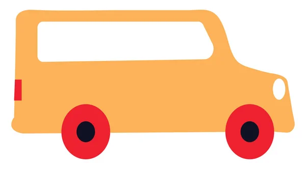 Oranje Toeristenauto Illustratie Vector Een Witte Achtergrond — Stockvector