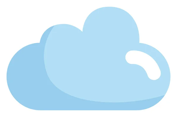Одна Блакитна Хмара Ілюстрація Вектор Білому Тлі — стоковий вектор