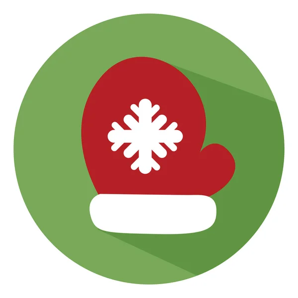 Roter Winterhandschuh Illustration Vektor Auf Weißem Hintergrund — Stockvektor