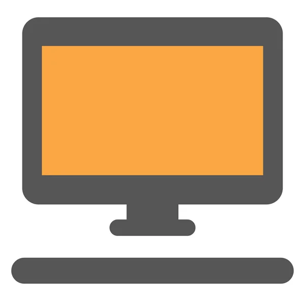 Bürocomputer Illustration Vektor Auf Weißem Hintergrund — Stockvektor