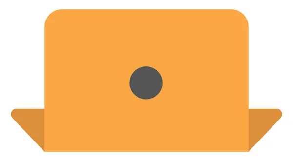 Πορτοκαλί Laptop Εικονογράφηση Διάνυσμα Λευκό Φόντο — Διανυσματικό Αρχείο