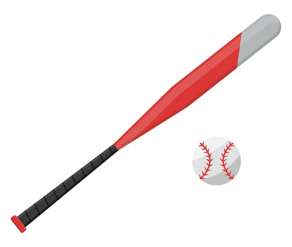 Baseballová Pálka Ilustrace Vektor Bílém Pozadí — Stockový vektor