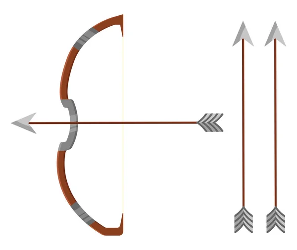 Лук Стрілки Ілюстрація Вектор Білому Тлі — стоковий вектор
