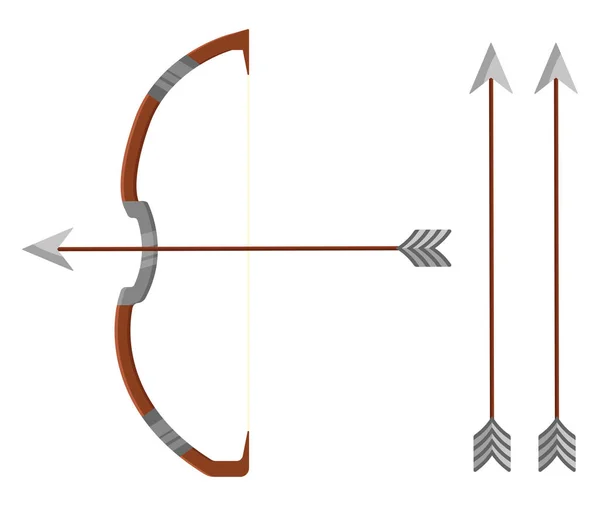 Arco Flechas Ilustração Vetor Sobre Fundo Branco —  Vetores de Stock