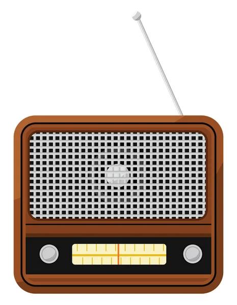 Altes Radio Illustration Vektor Auf Weißem Hintergrund — Stockvektor