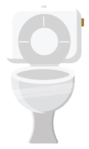 白いトイレ イラスト 白い背景のベクトル — ストックベクタ