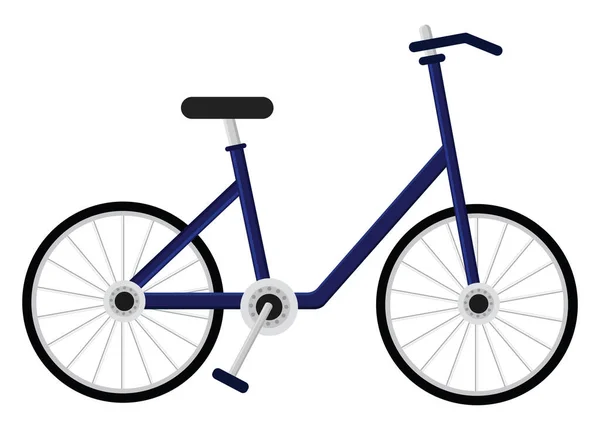 黒い自転車イラスト白い背景のベクトル — ストックベクタ