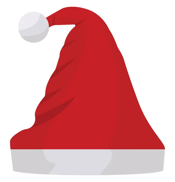 Santas Hat Illustration Vector White Background — 스톡 벡터