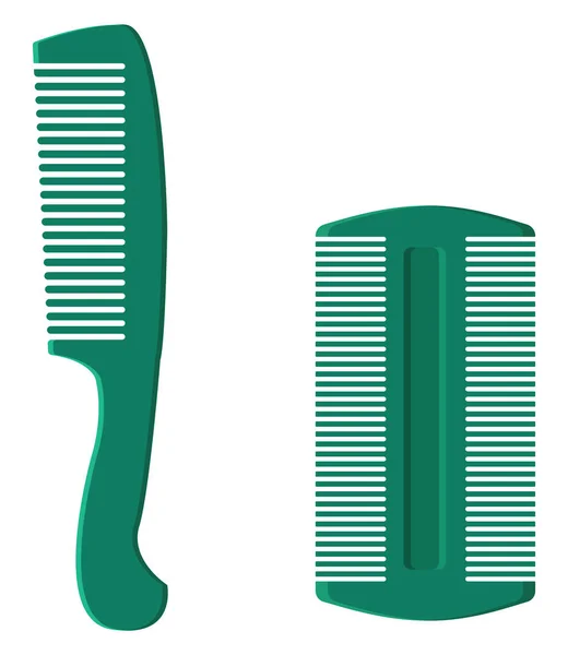 Зелений Гребінець Волосся Ілюстрація Вектор Білому Тлі — стоковий вектор