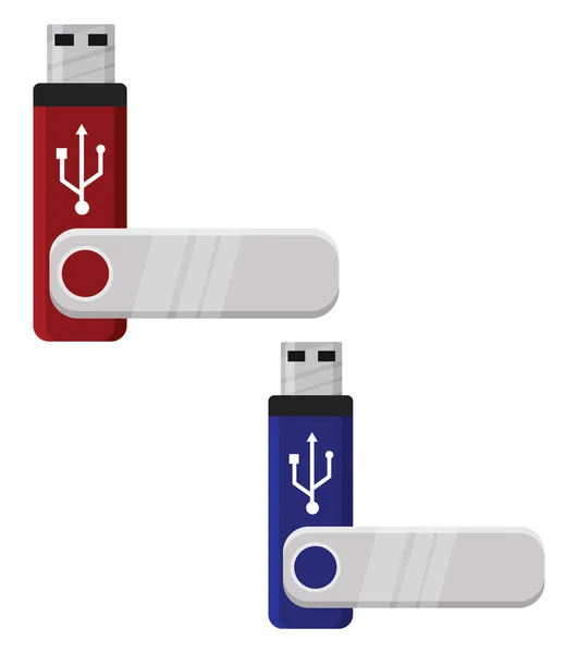 Usb Drive Illustration Vector White Background — Stock Vector