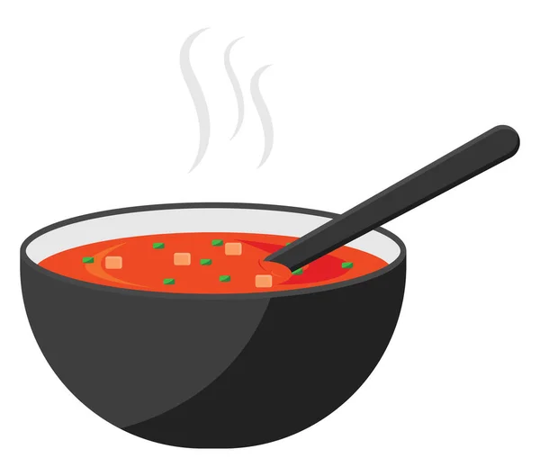 Sopa Tomate Ilustração Vetor Sobre Fundo Branco — Vetor de Stock