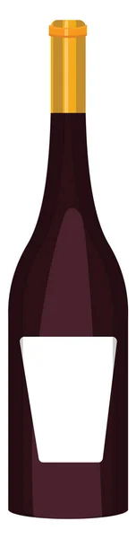 Kırmızı Şarap Şişesi Illüstrasyon Beyaz Arkaplanda Vektör — Stok Vektör