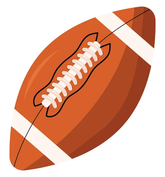 Rugby Boll Illustration Vektor Vit Bakgrund — Stock vektor