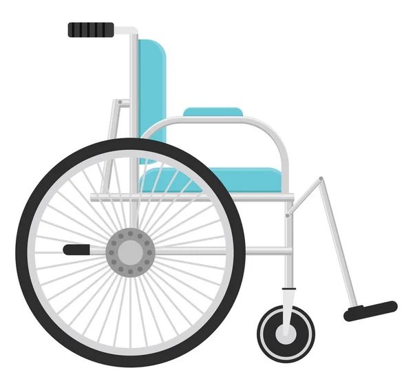 Mavi Tekerlekli Sandalye Illüstrasyon Beyaz Arka Plan Vektörü — Stok Vektör