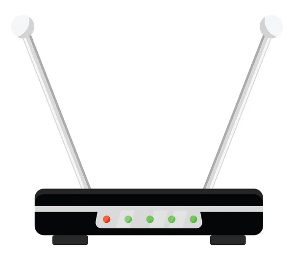 Wifi Yönlendirici Illüstrasyon Beyaz Arkaplan Üzerindeki Vektör — Stok Vektör