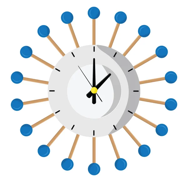 Wandhorloge Illustratie Vector Witte Achtergrond — Stockvector