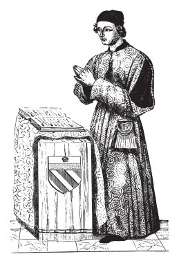 Jean Juvenal des Ursins, vintage engraving.