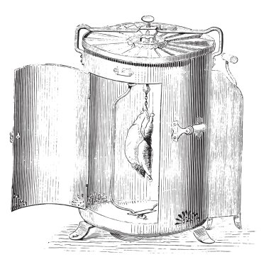 Otomatik kavurma, vintage oyma.