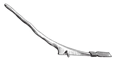 Kelt ilkel pulluk, vintage gravür.