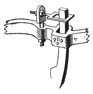 Danimarka Coutriere, vintage gravür.