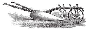 XLU plow, J Cooke for deep plowing in tough ground, vintage engr