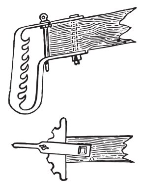 Yükseklik ve plan regülatör pulluk genel Sambuy, vintage gravür
