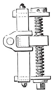 Elevation of a regulator has fixed screw nut and current without