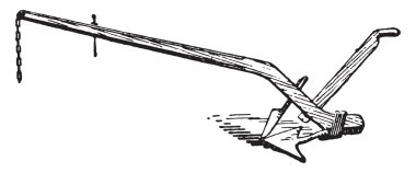 Pulluk, vintage gravür.