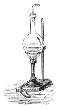 Flask, vintage oyma.