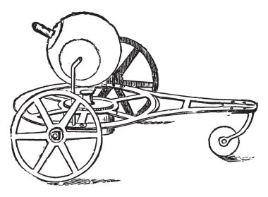 Reaksiyon aeolipile, vintage gravür. 