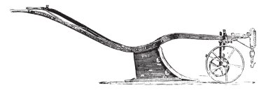 Pulluk Ransomes bodrum, vintage gravür.