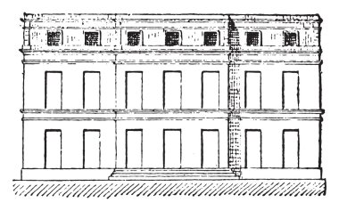 Penthouse, vintage gravür.