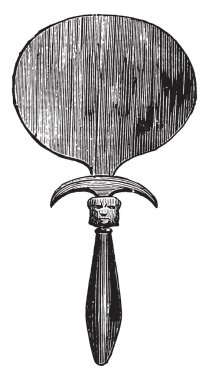 Mısır Aynası, vintage gravür.