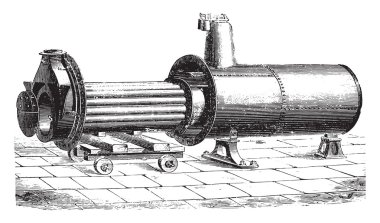 Temizlik sırasında çıkarılabilir ocak jeneratörünü görüntüleyin, vintage eng