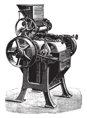 Porselen silindir dönüştürücü, Wegmann, vintage gravür.