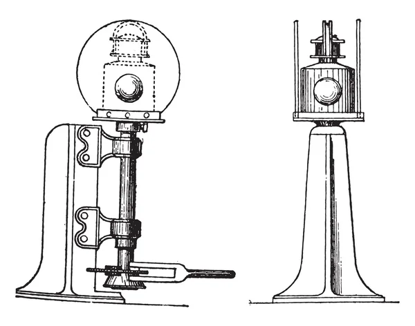 Indikator Nadel in England, Vintage Gravur. — Stockvektor