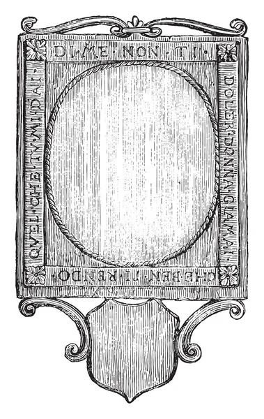 Pocket mirror verondersteld te hebben behoord aan Leonardo da Vinci, VI — Stockvector
