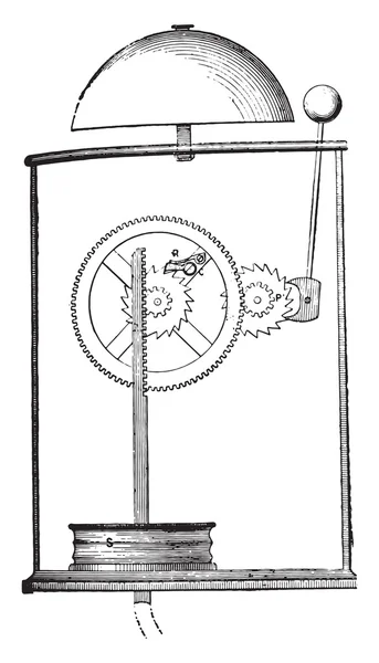 Functies als die van elektrische klokken, vintage gravure. — Stockvector