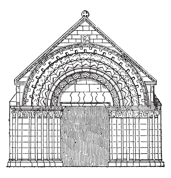 Archivolt, gravura vintage . — Vetor de Stock