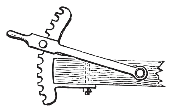 Regolatore di tacche circolari per larghezza, incisione vintage . — Vettoriale Stock