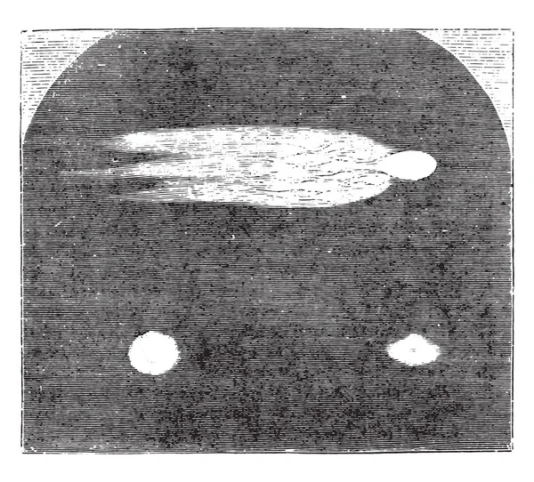 Meteor vom 18. August 1789, vom Windsor aus gesehen, Jahrgangsgravur — Stockvektor