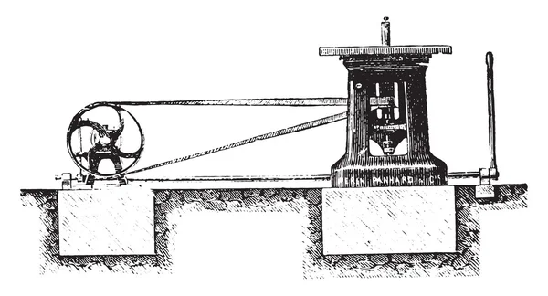 Spindel-opboller hoogte, vintage gravure. — Stockvector