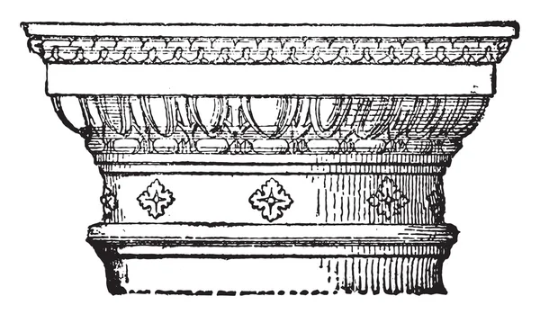 Capital of Renaissance period, vintage engraving. — 스톡 벡터