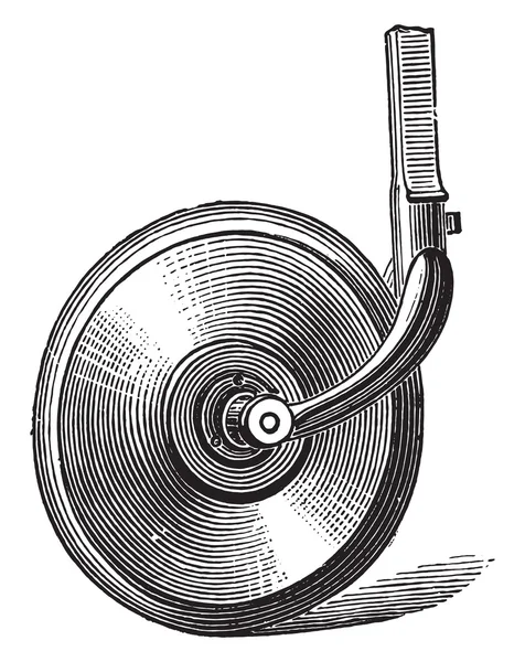 Rolling Coulter, Vintage gravírozás. — Stock Vector