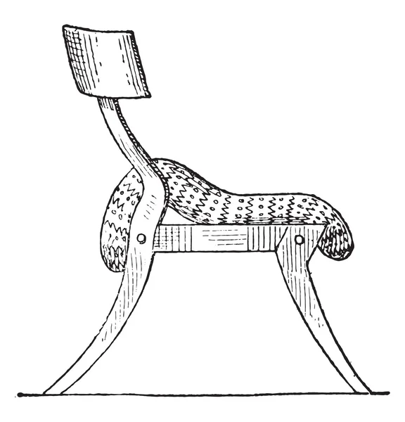 ギリシャの椅子、ヴィンテージ彫刻. — ストックベクタ